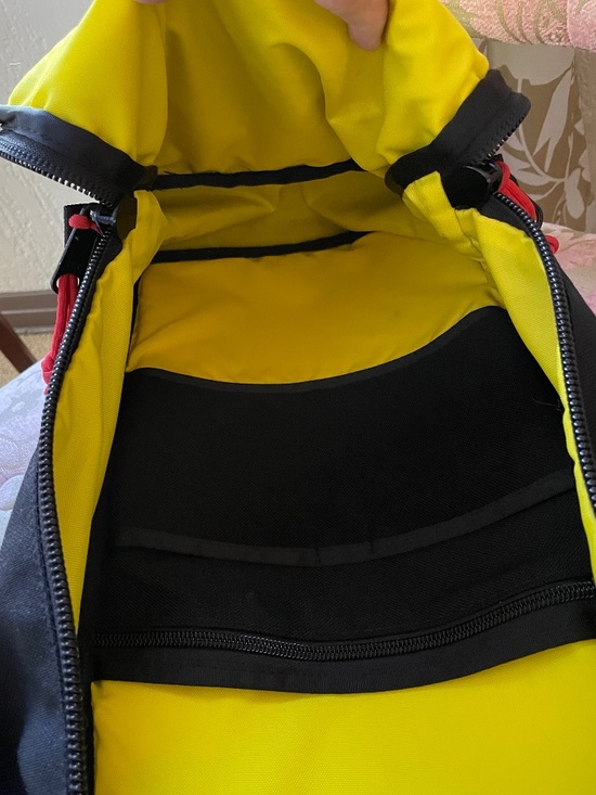 Topo Designs Daypack Backpack - Black with Neon Yellow Interior main image 5